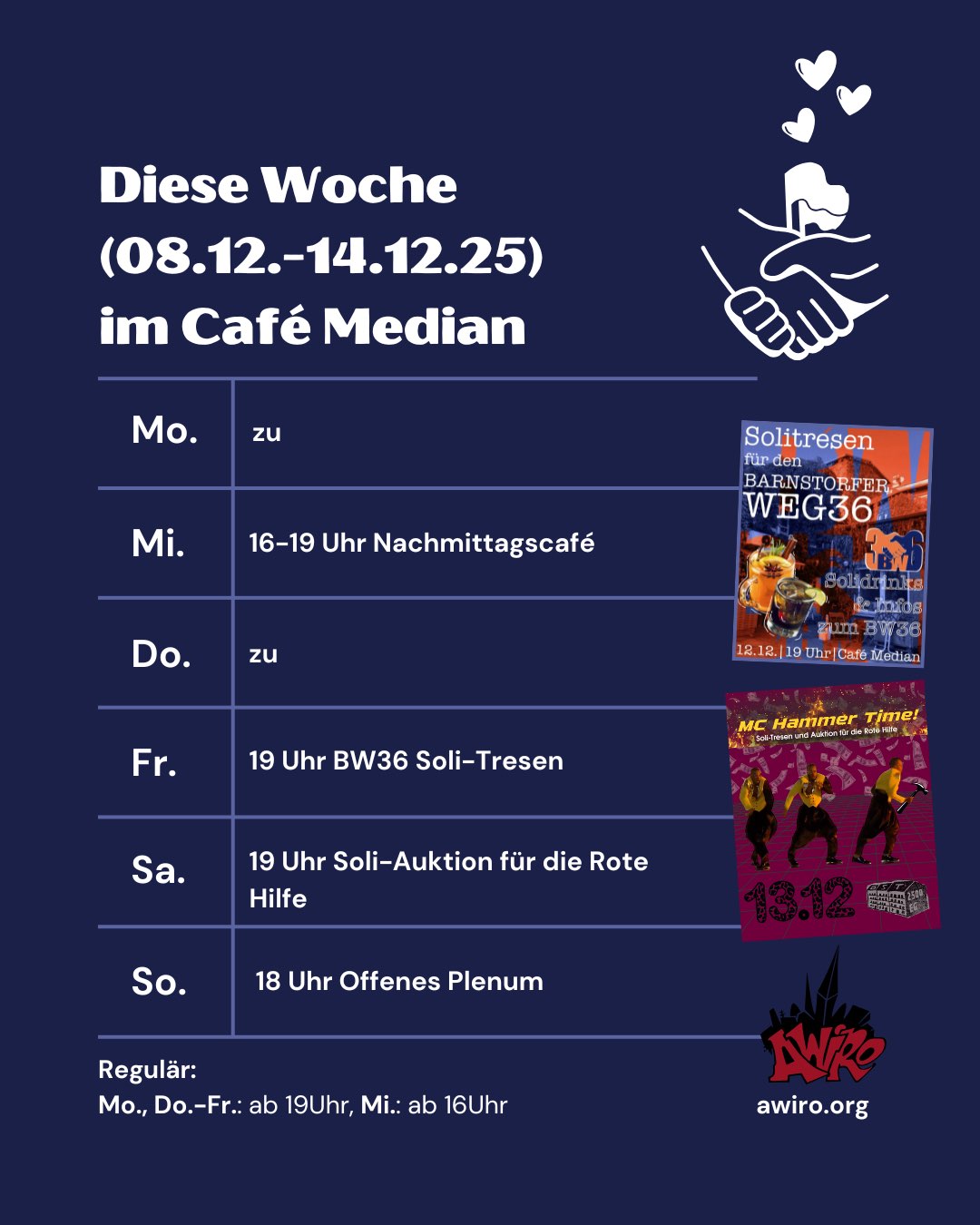 Awiro Wochenübersicht KW 50