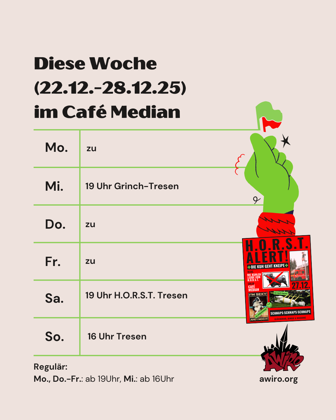 Awiro Wochenübersicht KW 52