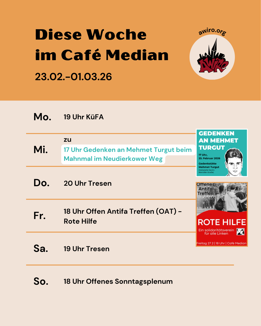 Awiro Wochenübersicht KW 09 2026