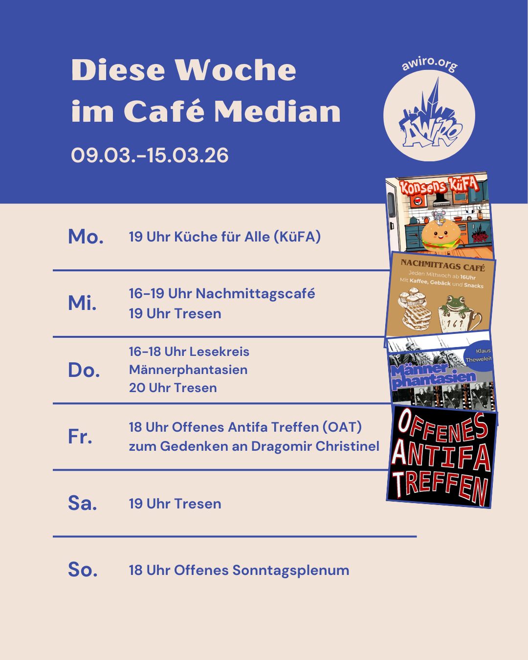 Awiro Wochenübersicht KW 11 2026