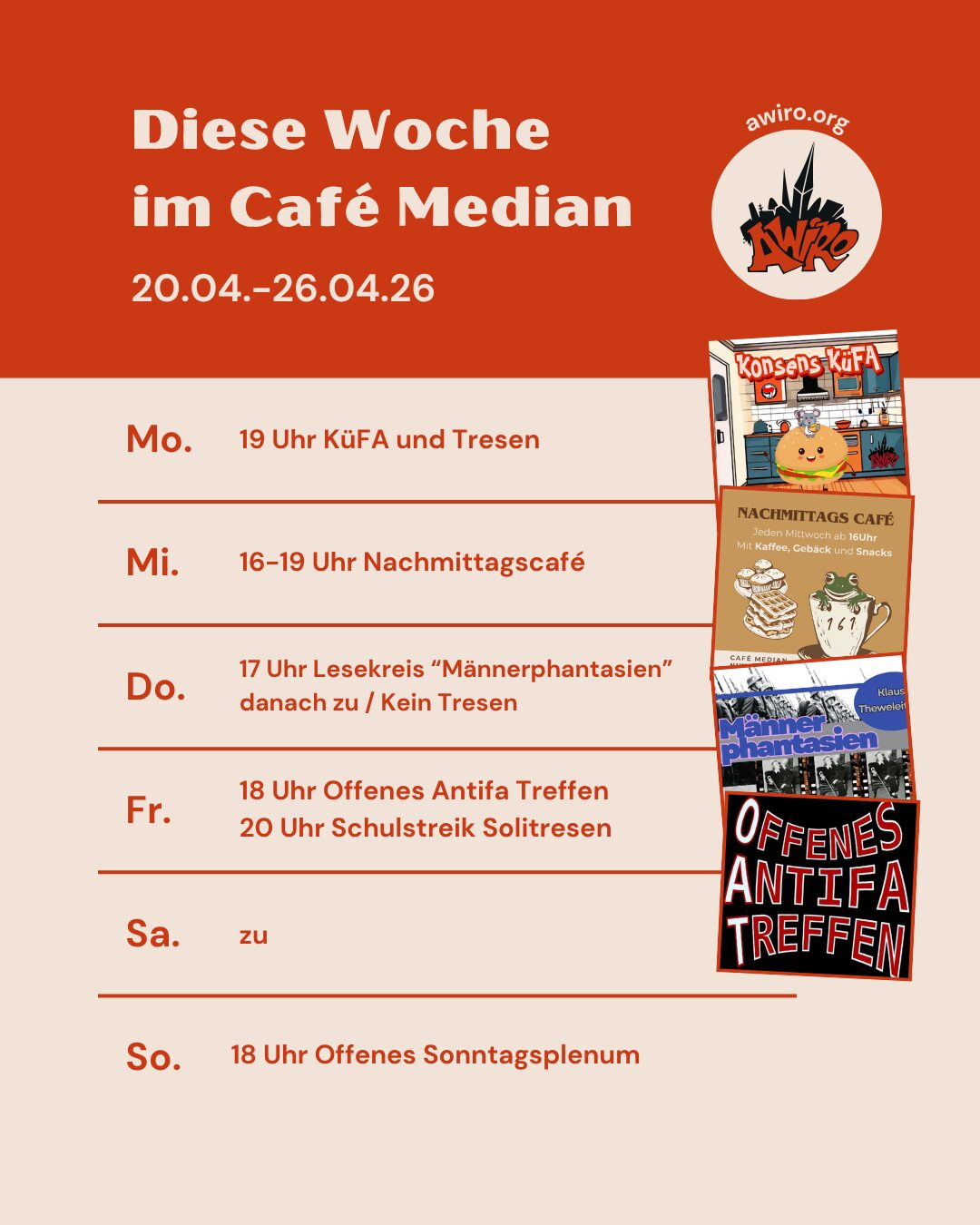 Awiro Wochenübersicht KW 17 2026